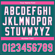 Laden Sie das Bild in den Galerie-Viewer, Custom Teal Pink-White Gradient Style Twinkle Star Two-Button Unisex Softball Jersey
