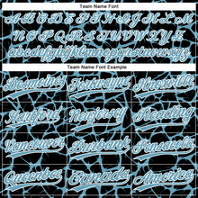 Load image into Gallery viewer, Custom Black Shadow Blue-White 3D Pattern Design Abstract Network Crackle Two-Button Unisex Softball Jersey
