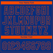 Загрузить изображение в средство просмотра галереи, Custom Royal Orange New York City Edition Gradient Two-Button Unisex Softball Jersey
