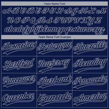 Laden Sie das Bild in den Galerie-Viewer, Custom Navy Gray Dallas City Edition Gradient Two-Button Unisex Softball Jersey

