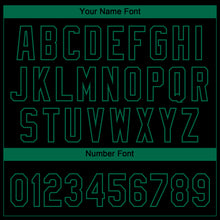 Load image into Gallery viewer, Custom Black Kelly Green Dallas City Edition Gradient Two-Button Unisex Softball Jersey

