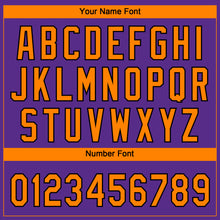Charger l'image dans la galerie, Custom Purple Bay Orange-Black Phoenix City Edition Gradient Two-Button Unisex Softball Jersey
