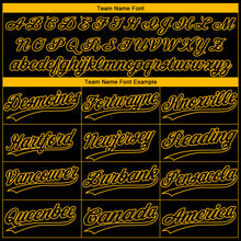 Charger l'image dans la galerie, Custom Black Gold Boston City Edition Gradient Two-Button Unisex Softball Jersey
