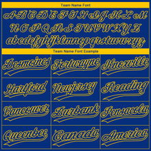Load image into Gallery viewer, Custom Royal Yellow Los Angeles City Edition Gradient Two-Button Unisex Softball Jersey
