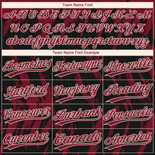Laden Sie das Bild in den Galerie-Viewer, Custom Black Crimson-Cream Splatter Torn Sharp Brush Stroke Two-Button Unisex Softball Jersey
