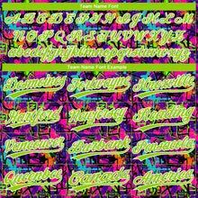 Laden Sie das Bild in den Galerie-Viewer, Custom Graffiti Pattern Neon Green-White Vibrant Multi-Color Street Style Two-Button Unisex Softball Jersey
