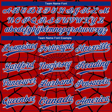 Charger l'image dans la galerie, Custom Red Royal-White Spider Web 3D Pattern Design Two-Button Unisex Softball Jersey
