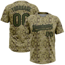 Charger l'image dans la galerie, Custom Camo Olive-Black Salute To Service Two-Button Unisex Softball Jersey
