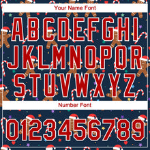 Laden Sie das Bild in den Galerie-Viewer, Custom Navy Red-White Christmas 3D Pattern Design Two-Button Unisex Softball Jersey
