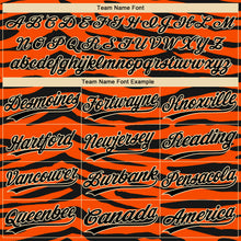 Charger l'image dans la galerie, Custom Orange Black-Cream Tiger Print 3D Pattern Design Two-Button Unisex Softball Jersey
