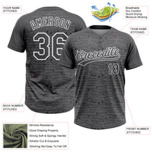 Load image into Gallery viewer, Custom Steel Gray-White Raglan Sleeves Distressed Fragment Brush Stroke Two-Button Unisex Softball Jersey
