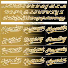 Загрузить изображение в средство просмотра галереи, Custom Black Old Gold-White Gradient Horizontal Stripe Two-Button Unisex Softball Jersey
