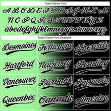 Загрузить изображение в средство просмотра галереи, Custom Black Pea Green-White Gradient Horizontal Stripe Two-Button Unisex Softball Jersey
