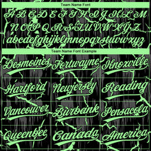 Charger l'image dans la galerie, Custom Black Pea Green-Gray Raglan Sleeves Neon Lightning Crackle Two-Button Unisex Softball Jersey

