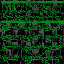 Charger l'image dans la galerie, Custom Black Grass Green-Gray Raglan Sleeves Neon Lightning Crackle Two-Button Unisex Softball Jersey
