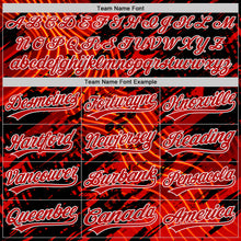 Laden Sie das Bild in den Galerie-Viewer, Custom Black Red-White Abstract Grunge Splatter Wave 3D Pattern Two-Button Unisex Softball Jersey
