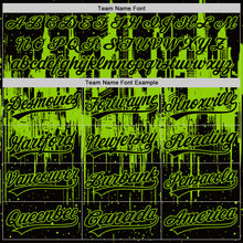 Laden Sie das Bild in den Galerie-Viewer, Custom Black-Neon Green Dripping Splatter Paint 3D Pattern Two-Button Unisex Softball Jersey
