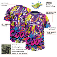Load image into Gallery viewer, Custom Graffiti Pattern Purple-White Urban Street Dripping Paint Two-Button Unisex Softball Jersey
