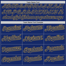 Загрузить изображение в средство просмотра галереи, Custom Royal White-Old Gold Pinstripe Authentic Split Fashion Baseball Jersey
