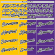 Charger l&#39;image dans la galerie, Custom Purple Black-Yellow Split Fashion Performance T-Shirt
