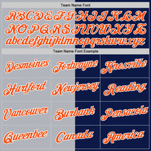 Laden Sie das Bild in den Galerie-Viewer, Custom Navy Orange-Gray Split Fashion Performance T-Shirt
