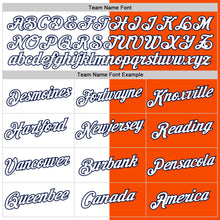 Laden Sie das Bild in den Galerie-Viewer, Custom Orange White-Navy Split Fashion Performance T-Shirt
