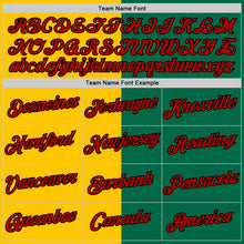 Загрузить изображение в средство просмотра галереи, Custom Kelly Green Black Yellow-Red Split Fashion Performance T-Shirt
