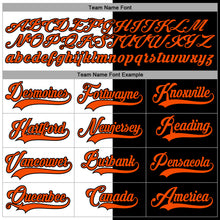 Laden Sie das Bild in den Galerie-Viewer, Custom Black Orange-White Split Fashion Hockey Lace Neck Jersey
