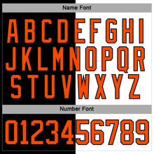 Laden Sie das Bild in den Galerie-Viewer, Custom Black Orange-White Split Fashion Hockey Lace Neck Jersey
