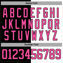 Laden Sie das Bild in den Galerie-Viewer, Custom Black Pink-White Split Fashion Hockey Lace Neck Jersey
