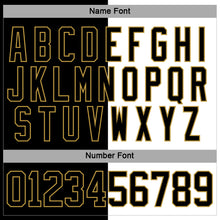 Laden Sie das Bild in den Galerie-Viewer, Custom Black Old Gold-White Split Fashion Hockey Lace Neck Jersey
