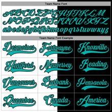 Laden Sie das Bild in den Galerie-Viewer, Custom Black Aqua-White Split Fashion Hockey Lace Neck Jersey
