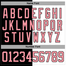 Laden Sie das Bild in den Galerie-Viewer, Custom Black Medium Pink-White Split Fashion Hockey Lace Neck Jersey
