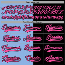 Load image into Gallery viewer, Custom Black Pink-Light Blue Split Fashion Hockey Lace Neck Jersey
