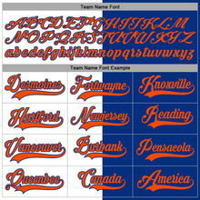 Charger l&#39;image dans la galerie, Custom Royal Orange-White Split Fashion Hockey Lace Neck Jersey
