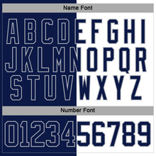 Load image into Gallery viewer, Custom Navy Gray-White Split Fashion Hockey Lace Neck Jersey
