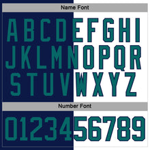 Load image into Gallery viewer, Custom Navy Teal-White Split Fashion Hockey Lace Neck Jersey
