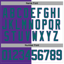 Charger l&#39;image dans la galerie, Custom Purple Teal-White Split Fashion Hockey Lace Neck Jersey
