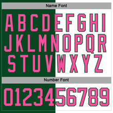 Load image into Gallery viewer, Custom Green Pink-White Split Fashion Hockey Lace Neck Jersey
