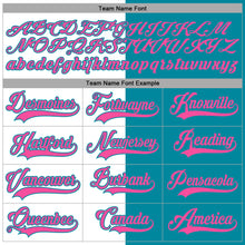Load image into Gallery viewer, Custom Teal Pink-White Split Fashion Hockey Lace Neck Jersey
