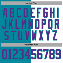 Load image into Gallery viewer, Custom Teal Purple-White Split Fashion Hockey Lace Neck Jersey
