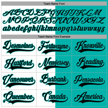 Load image into Gallery viewer, Custom Aqua Black-White Split Fashion Hockey Lace Neck Jersey
