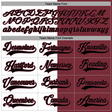 Load image into Gallery viewer, Custom Burgundy Black-White Split Fashion Hockey Lace Neck Jersey
