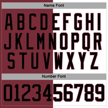 Load image into Gallery viewer, Custom Burgundy Black-White Split Fashion Hockey Lace Neck Jersey
