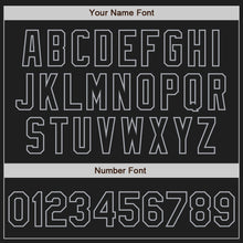 Load image into Gallery viewer, Custom Black Gray Split Ripped Pattern Baseball Pullover Sweatshirt Hoodie
