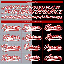 Load image into Gallery viewer, Custom Black Red Gray-White Split Fashion Hockey Lace Neck Jersey
