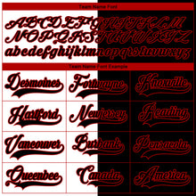 Load image into Gallery viewer, Custom Black Red-White Split Fashion Hockey Lace Neck Jersey
