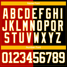 Load image into Gallery viewer, Custom Black White Red-Gold Split Fashion Hockey Lace Neck Jersey
