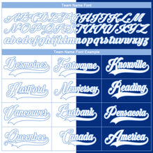 Загрузить изображение в средство просмотра галереи, Custom Royal Light Blue-White Split Fashion Hockey Lace Neck Jersey
