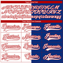 Загрузить изображение в средство просмотра галереи, Custom Royal Red-White Split Fashion Hockey Lace Neck Jersey
